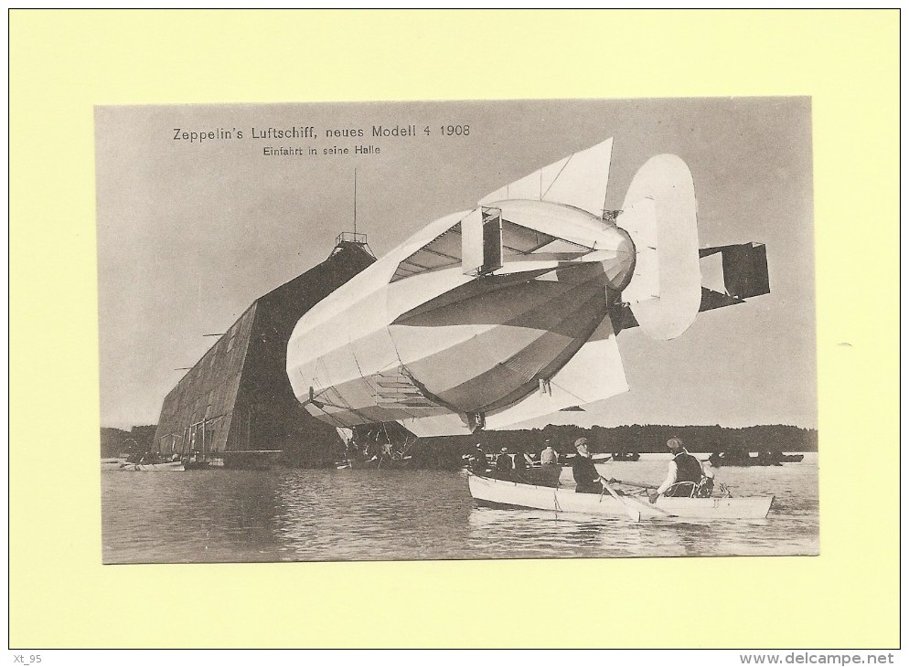 Zeppelin's Luftschiff - Neues Modell 4 - 1908 - Airships