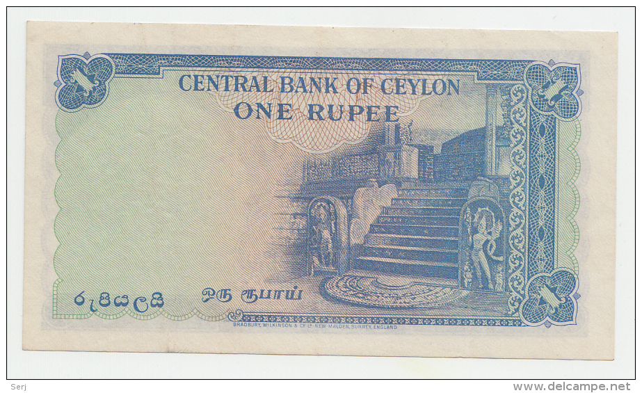 Ceylon 1 Rupee 1951 XF+ AUNC P 47 - Sri Lanka