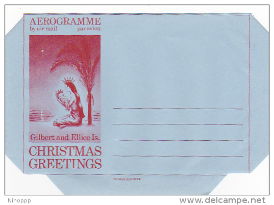 Gilbert And Ellice,Christmas Greetings Unused Aerogramme - Gilbert & Ellice Islands (...-1979)