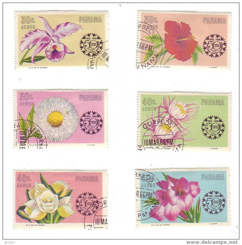 Fleurs Sur Timbres De Panama (neufs Avec Charnières) - Panama