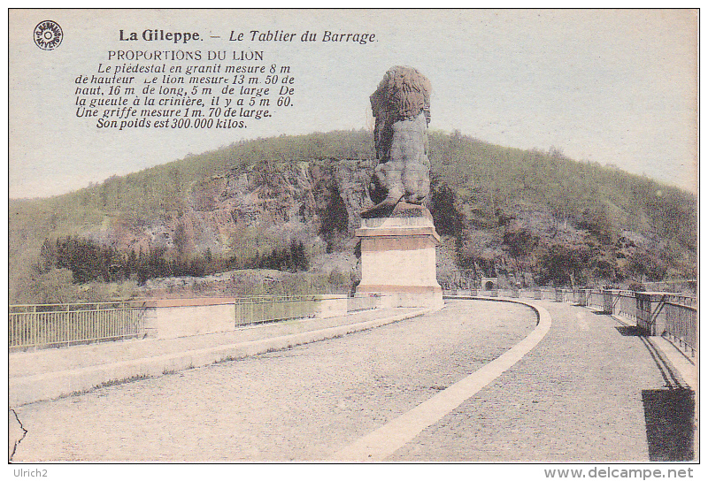 CPA La Gileppe - Le Tablier Du Barrage - 1922 (4331) - Eupen