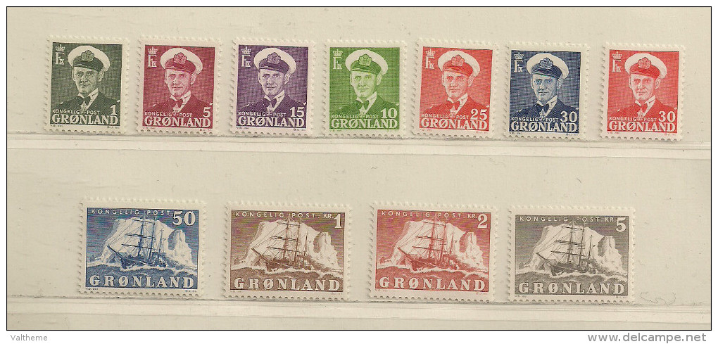 GROENLAND  ( EUGRO - 6 )  1950    N° YVERT ET TELLIER  N° 19/27     N** - Unused Stamps