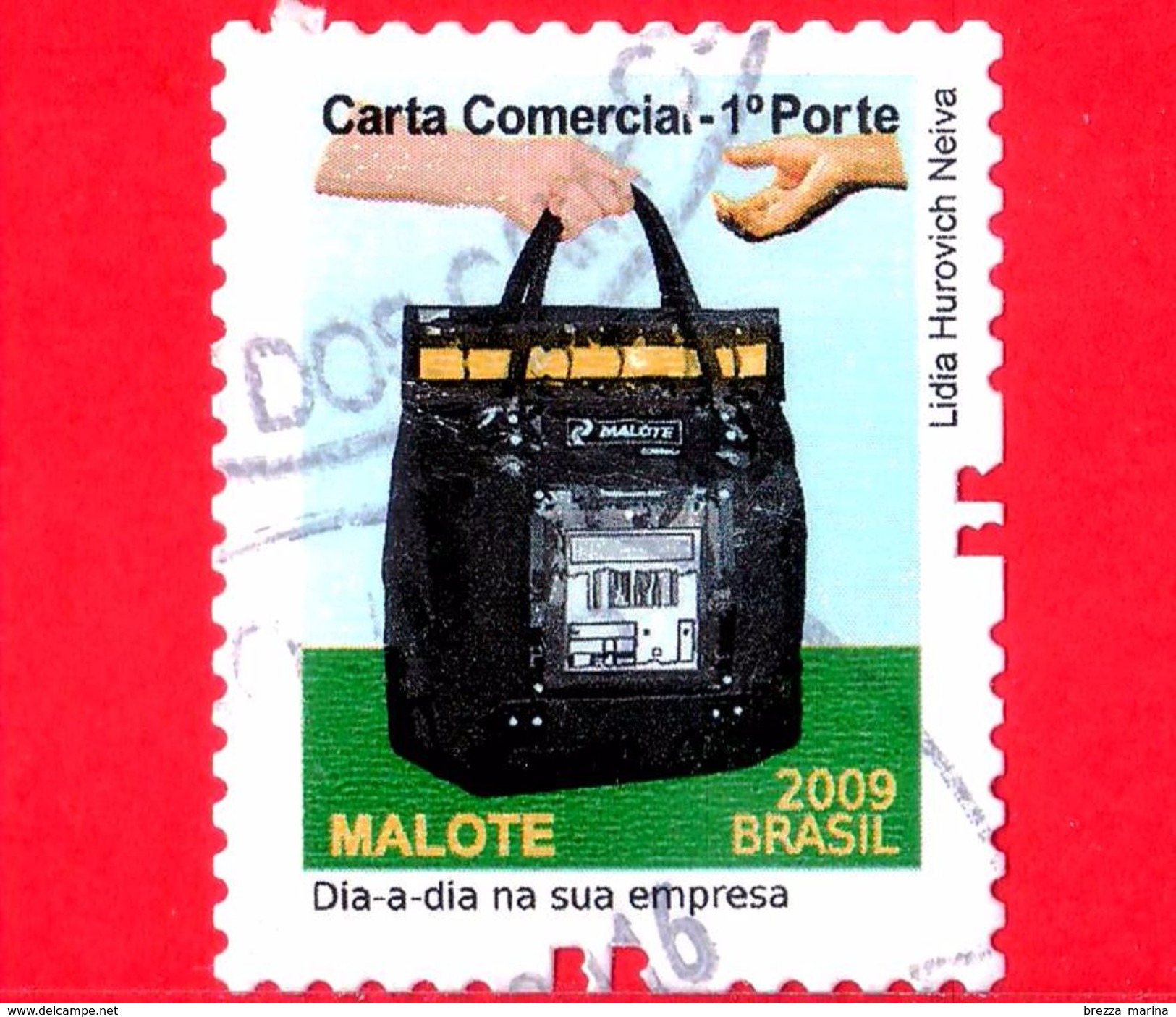 BRASILE - Usato - 2009 - Prodotti E Servizi Postali - Borsa - Malote - Mail Bag - 1 Porte - Used Stamps