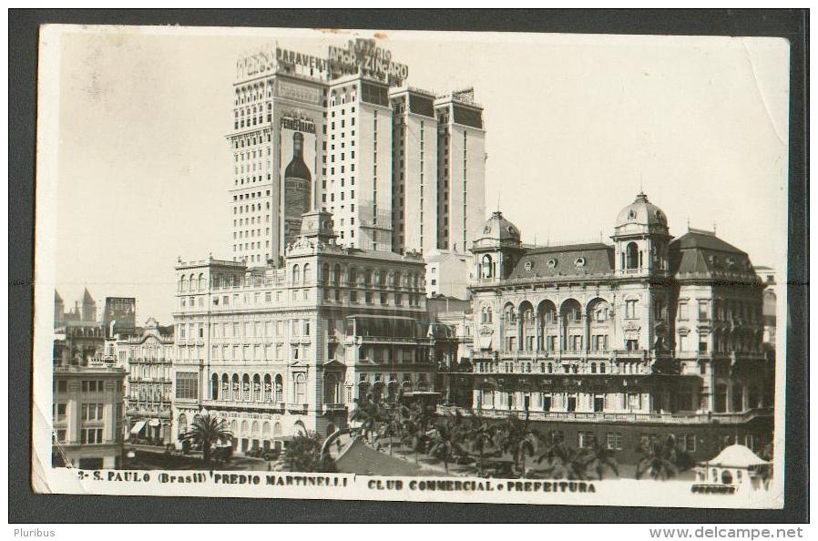 SAO PAULO , PREDIO MARTINELLI CLUB COMMERCIAL , OLD POSTCARD, 0 - São Paulo