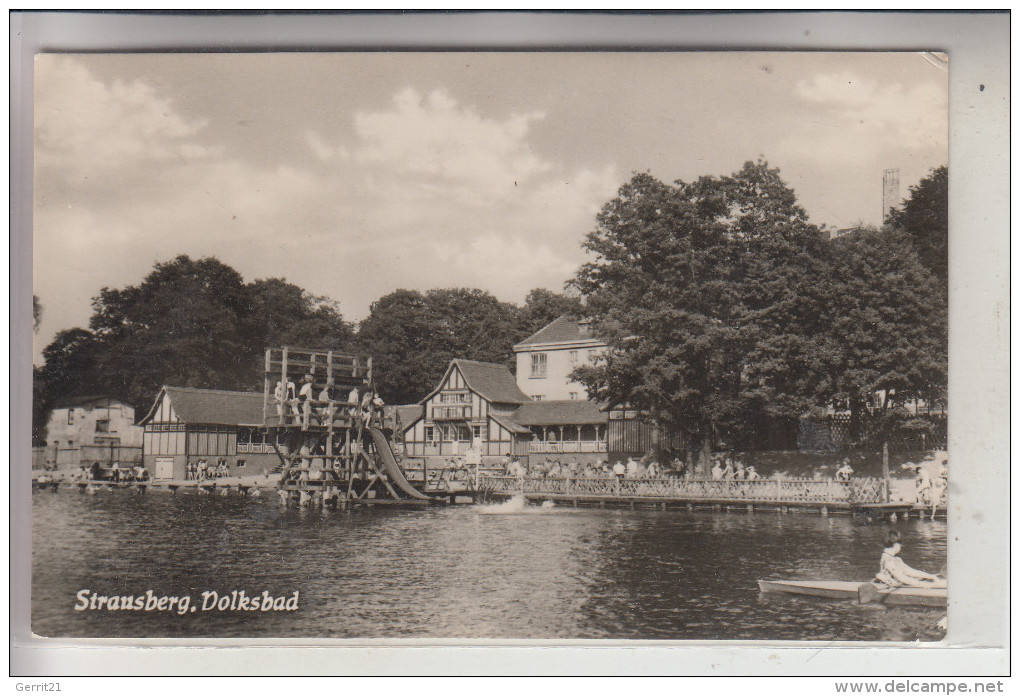 0-1260 STRAUSBERG, Volksbad, 1958 - Strausberg