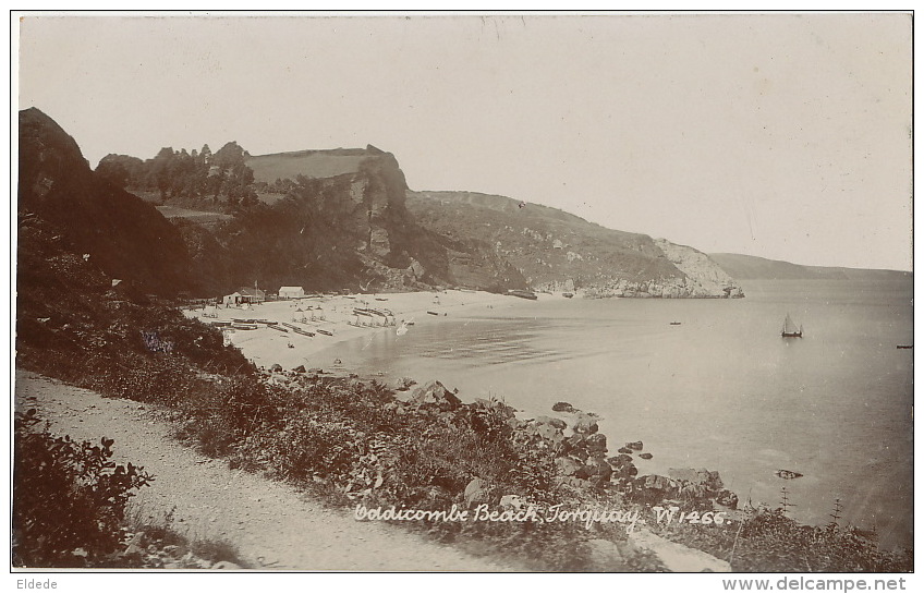 Torquay Real Photo Oddicombe Beach  W 1466 The Wyndham Series - Torquay