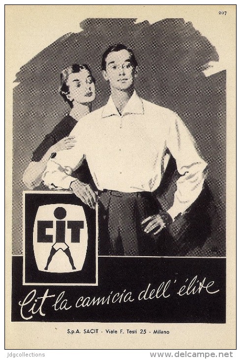 # CAMICIE CIT MILANO 1950s Advert Pubblicità Publicitè Reklame Shirts Chemises Camisetas Hemden - 1940-1970 ...