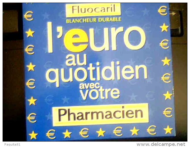 Carte Avec Disque Tournant Convertisseur Euro/franc, Fluocaril - Other & Unclassified