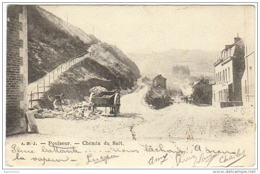 03034g CANTONNIER - CHEMIN Du SART - Poulseur - 1904 - Comblain-au-Pont