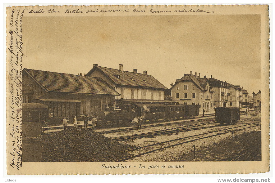 Saignelégier La Gare Et Avenur Train Beau Plan  Edit N. Piccot - Saignelégier
