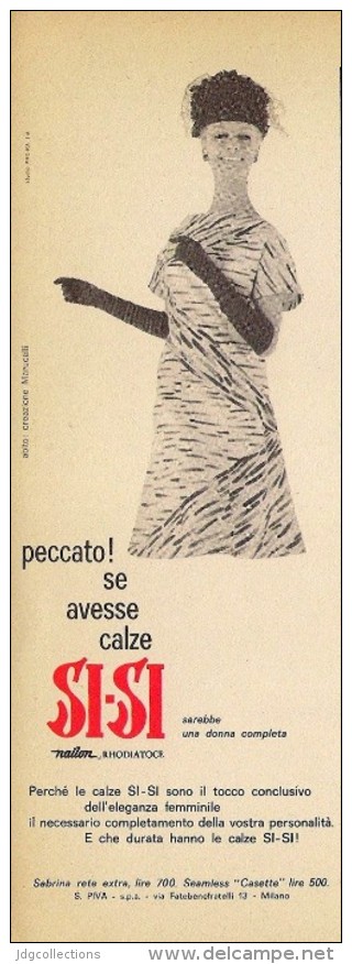 # CALZE SI-SI 1950s Advert Pubblicità Publicitè Reklame Stockings Bas Medias Strumpfe - Panties