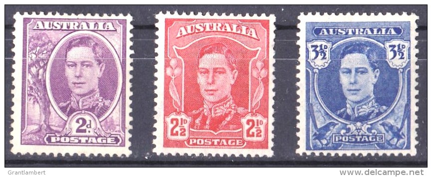 Australia 1942 - 1944 King George VI MH  SG 205-207 - - Nuevos