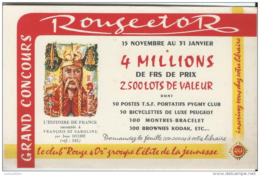 Bibliothéque Rouge Et Or /Grand Concours / Vers 1945-1955        BUV106 - Papeterie