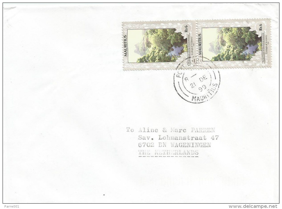 Mauritius Maurice 1999 Port Louis Environmental Protection Stream Scenery Cover - Maurice (1968-...)