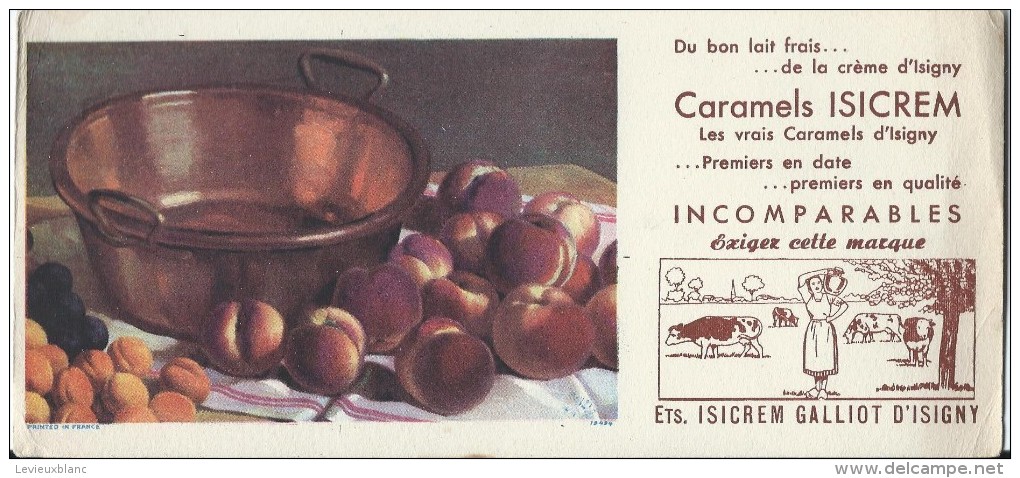 Caramels Isicrem/Ets Isicrem Galliot/ ISIGNY// Vers 1945-1955        BUV112 - Sucreries & Gâteaux