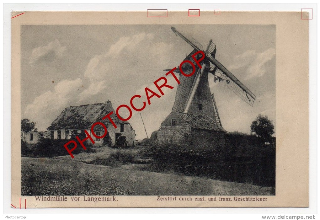 MOULIN A VENT-WINDMUEHLE-St JULIEN-Carte Imprimee Allemande-Guerre-14-18-1W K-BELGIEN-BELGIQUE-Milita Ria- - Langemark-Poelkapelle