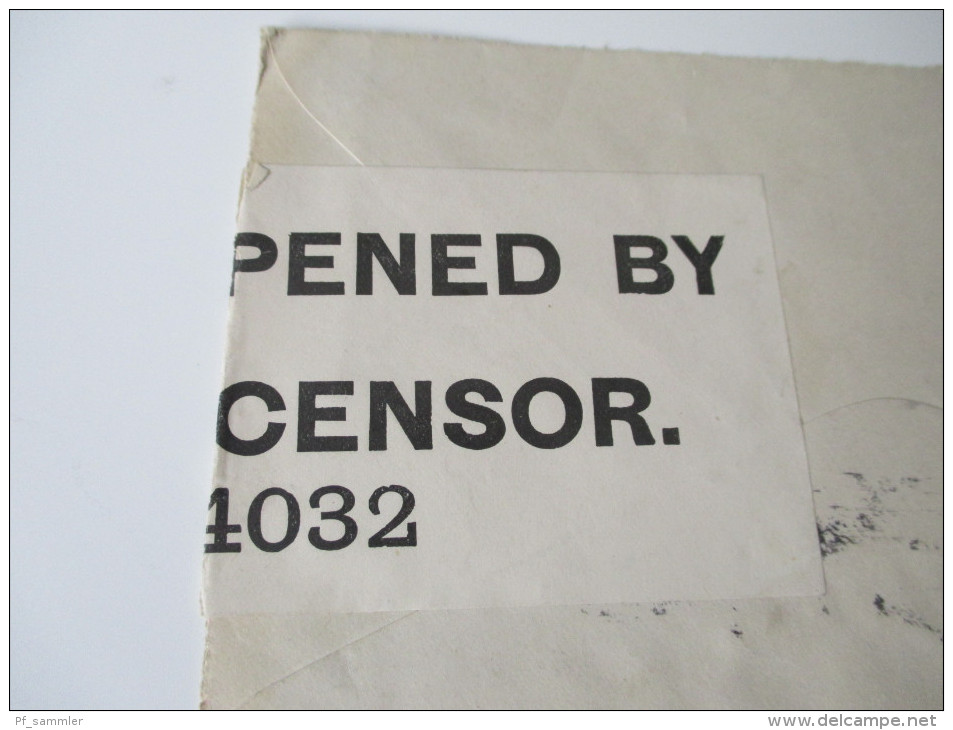 USA 1917 Brief Nach Cottbus. Openend By Censor 4032. Zensurbeleg / 1. Weltkrieg - Briefe U. Dokumente