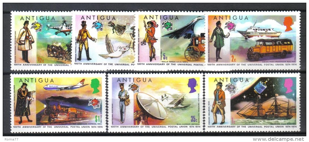 W235 - ANTIGUA 1974, Yvert Il N. 325/331  ** MNH - 1960-1981 Autonomie Interne