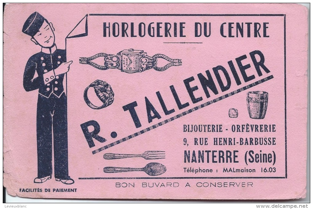 Horlogerie/ Bijouterie Orfévrerie/ R. Tallendier / Nanterre / Seine / Vers 1945-1955    BUV120 - H