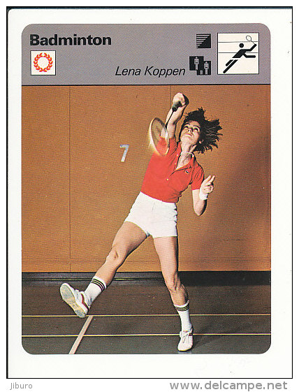 Fiche Illustrée Sport / Badminton / Lena Koppen  // IM 01-FICH-SPORT - Sports