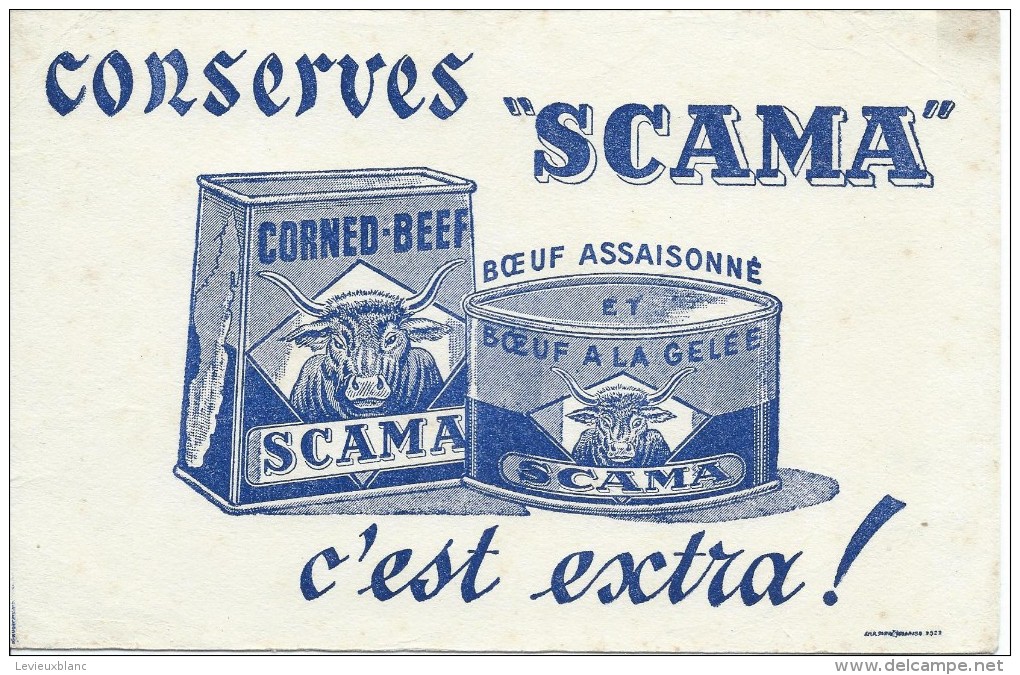 Conserves SCAMA/Corned-Beef  /Boeuf à La Gelée/Vers 1945-1955    BUV130 - Alimentaire