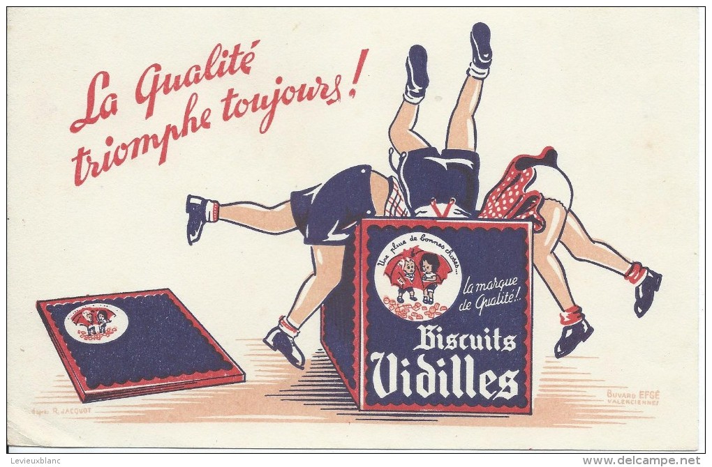 Biscuits Vidilles/la Marque De Qualité /Vers 1945-1955    BUV132 - Koek & Snoep