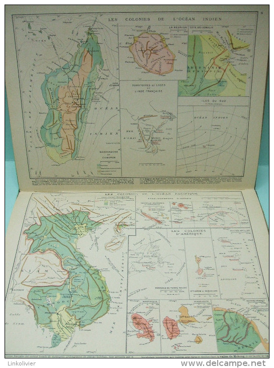 Les Régions Naturelles De La FRANCE, LES COLONIES : CARTES D´ETUDES - P. Kaeppelin - Librairie HATIER - Cartes/Atlas