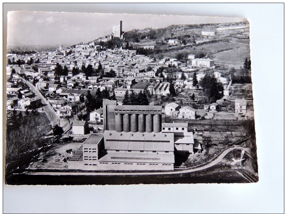 Carte Postale Ancienne : En Avion Au Dessus De  CREST , Vue Panoramique Les Silos - Crest