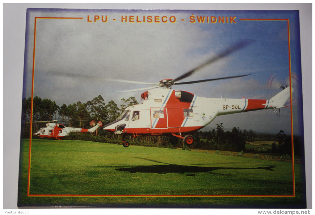 Helicopter Postcard LPU  --   HELISECO  --   SWIDNIK - Elicotteri