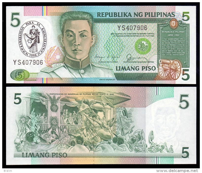 FILIPINAS PHILIPPINES 5 PISO COMM. Womens' Rights 1990 PICK 178A SC UNC - Philippines