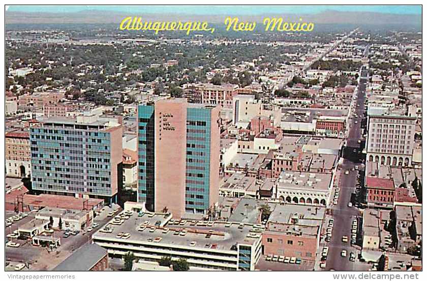 220555-New Mexico, Albuquerque, Downtown Area, Skyline, Petley No 82136-B - Albuquerque