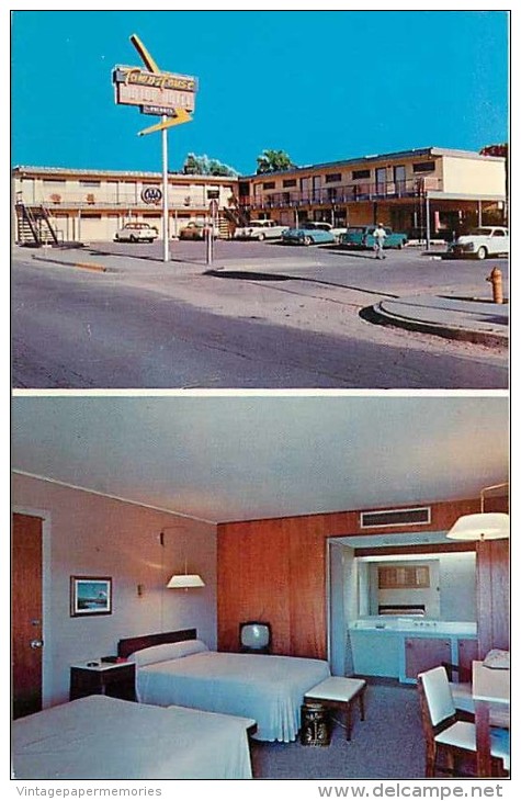 220557-New Mexico, Albuquerque, Town House Motor Hotel, Central Avenue, 50s Cars, Dexter Press No 24354-B - Albuquerque