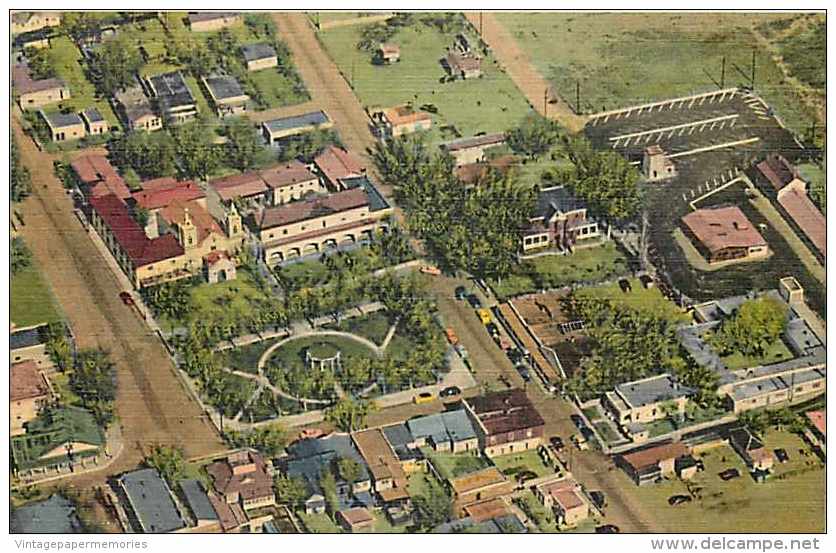 220591-New Mexico, Albuquerque, Air View Of Old Town, Curteich No 2C-H443 - Albuquerque