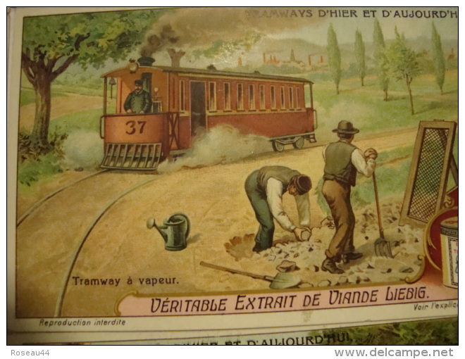 Liebig - Série Complète De 6 Chromos -Tramways D'hier Et D'aujourd'hui - S1104  - éd. Belge - 1914-1920 (lot67) - Liebig