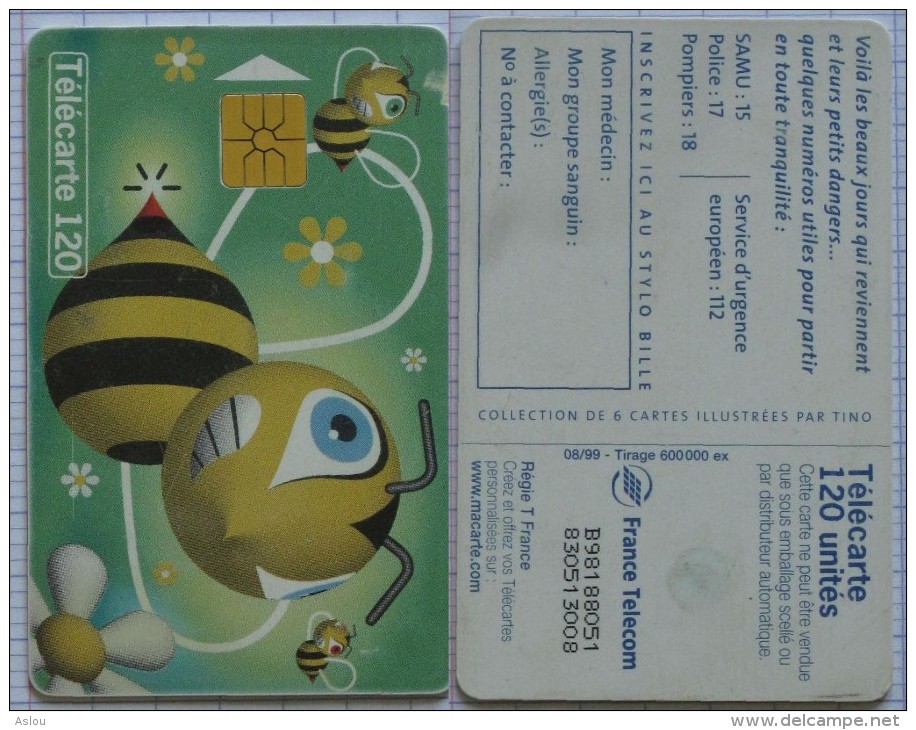 Carte Téléphone Télécarte France Telecom L'abeille - Honingbijen