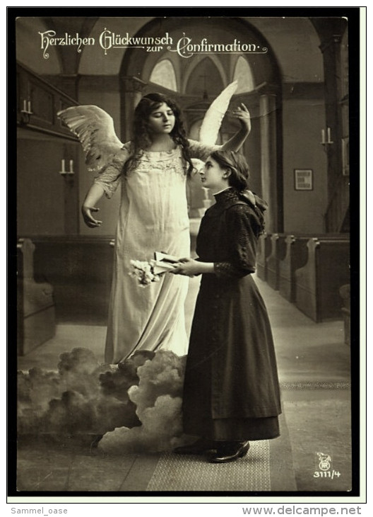 Herzlichen Glückwunsch Zur Konfirmation  -  Ansichtskarte Ca.1910    (3258 ) - Communion