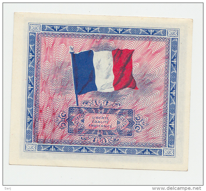 France 2 Francs 1944 AUNC CRISP Banknote P 114a 114 A - 1944 Drapeau/France