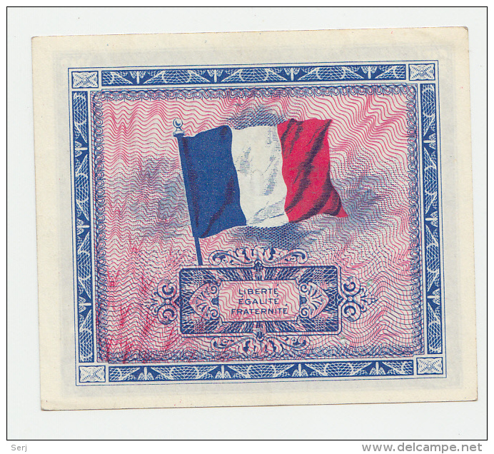 France 2 Francs 1944 UNC (2 Staple Holes) P 114b 114 B - 1944 Drapeau/Francia