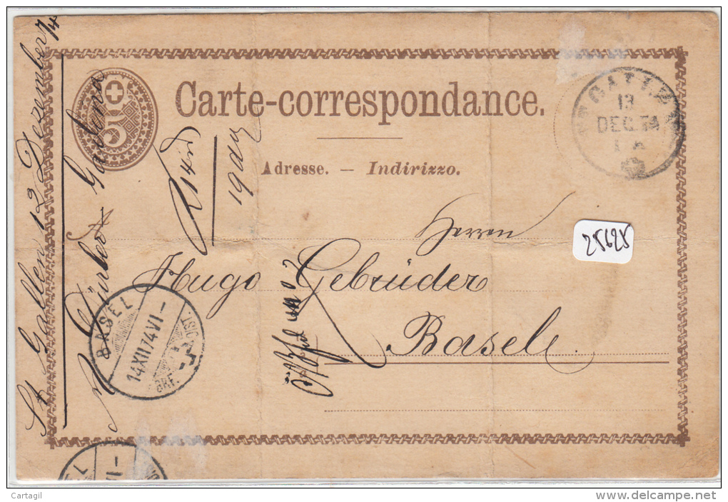 Philatélie - Suisse - Entier Postal  ( Défauts) - Stamped Stationery