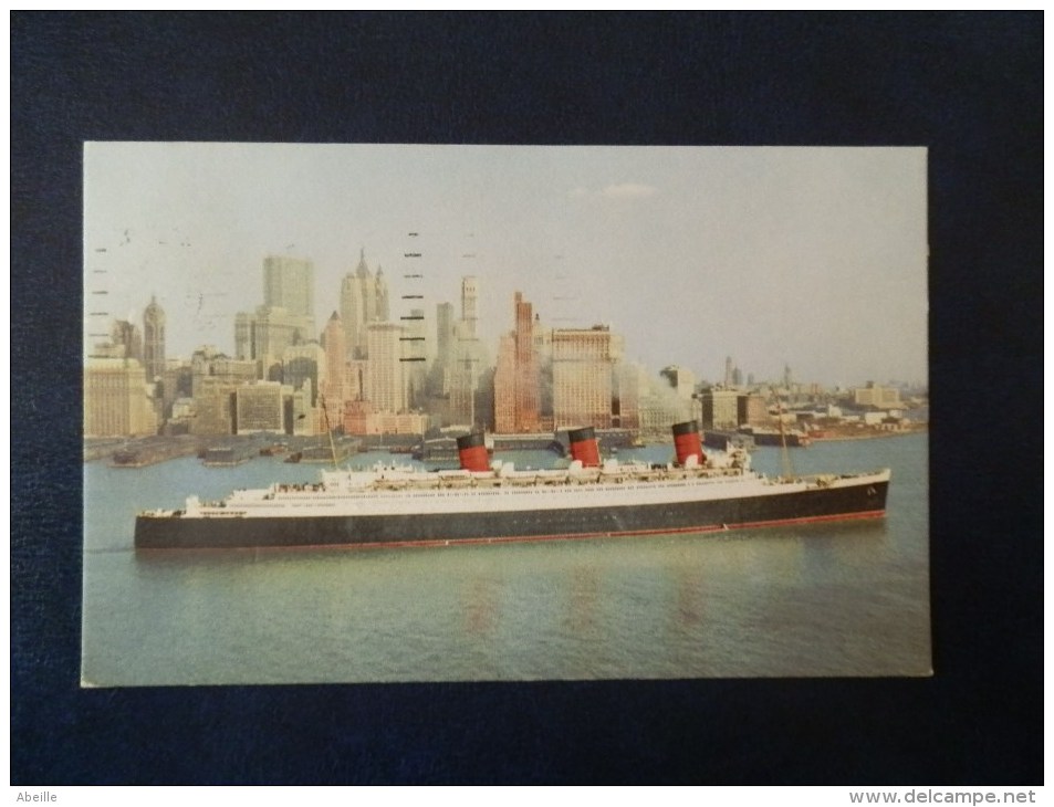 42/102   CP  G.B.   BATEAU  QUEEN  MARY - Lettres & Documents