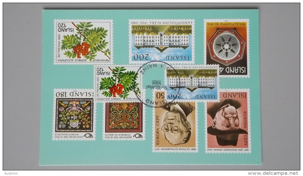 Island 561 YT 514 FA 598 SG 592 Sc 538 Maximumkarte MC, SST PHILA MAINZ 1981, 50 Jahre Landeskrankenhaus - Maximum Cards