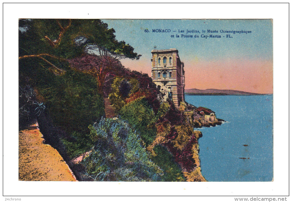 Monaco: Les Jardins, Le Musee Oceanographique Et La Pointe De Cap Martin (14-1778) - Ozeanographisches Museum