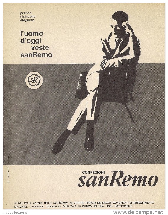 # ABITI CONFEZIONI SANREMO 1950s Advert Pubblicità Publicitè Reklame Suits Vetements Vestidos Anzugen - 1940-1970 ...