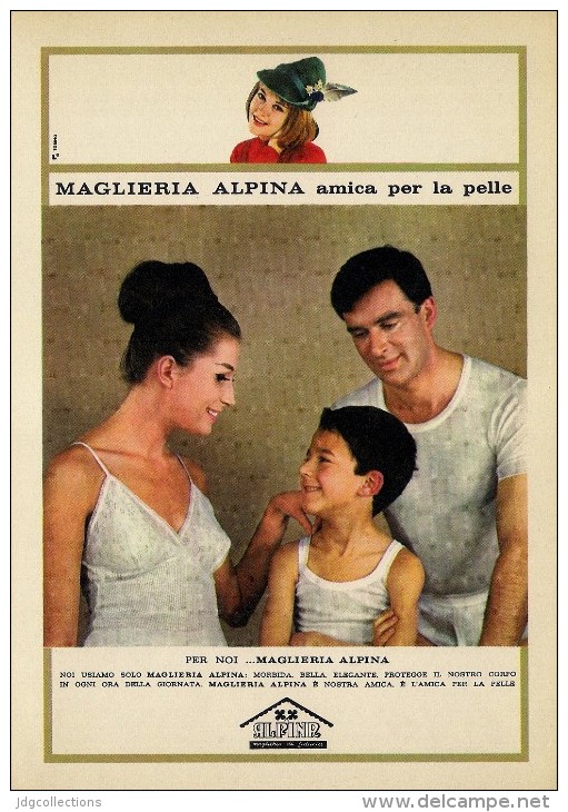 # MAGLIERIA ALPINA 1950s Advert Pubblicità Publicitè Reklame Underclothes Lingerie Ropa Intima Unterkleidung - Leibwäsche