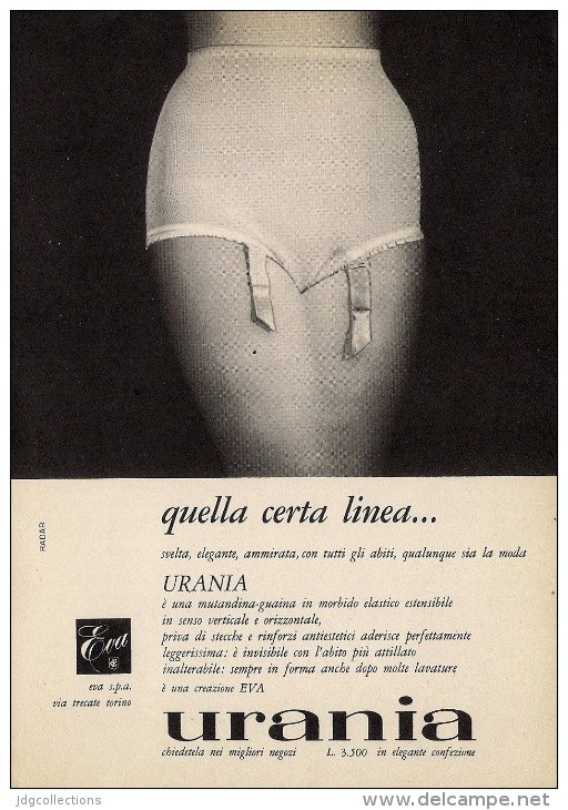 # GUAINA URANIA 1950s Advert Pubblicità Publicitè Reklame Underclothes Lingerie Ropa Intima Unterkleidung - Biancheria Intima