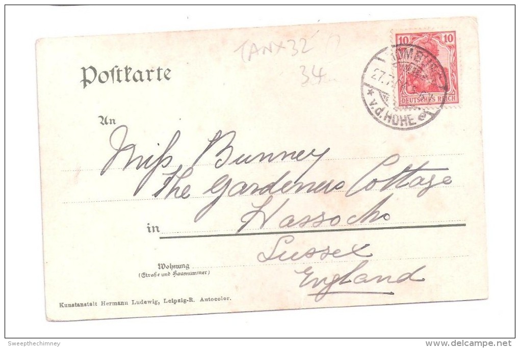 POSTMARK BRIEFMARKE Bad Homburg ELISABETH CASTLE POSTMARK - Bad Homburg