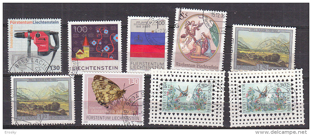 Q1867 - LIECHTENSTEIN 2007/2009 PETIT LOT - Gebraucht