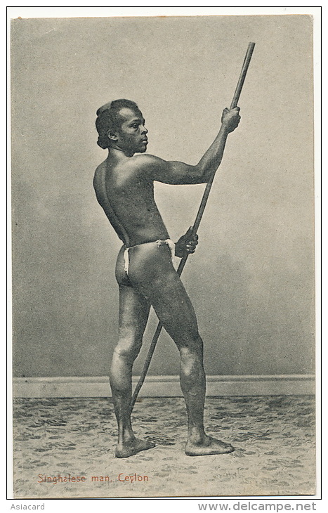 Singhalese Man Ceylon Nude In String Edit Platé - Sri Lanka (Ceylon)