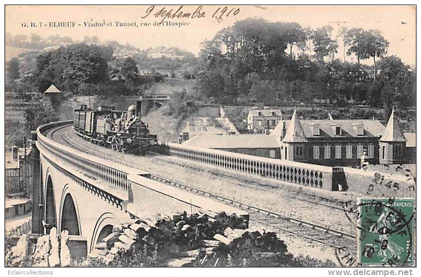 Elbeuf   76    Chemin De Fer Viaduc Et Tunnel - Elbeuf