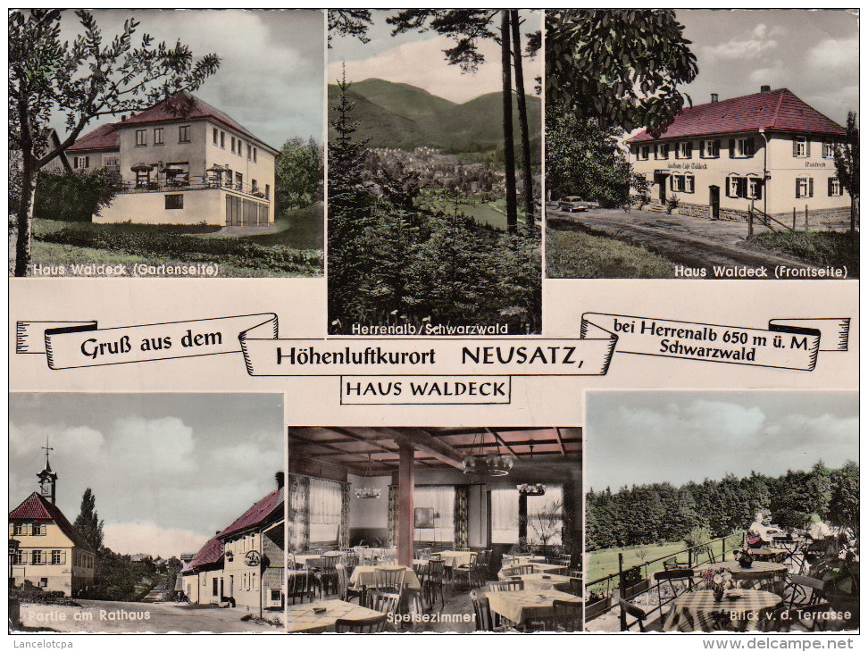 GRUSS AUS DEM HÖHENLUFTKURORT NEUSATZ BEI HERRENALB U. M. SCHWARZWALD / HAUS WALDECK - Bad Herrenalb